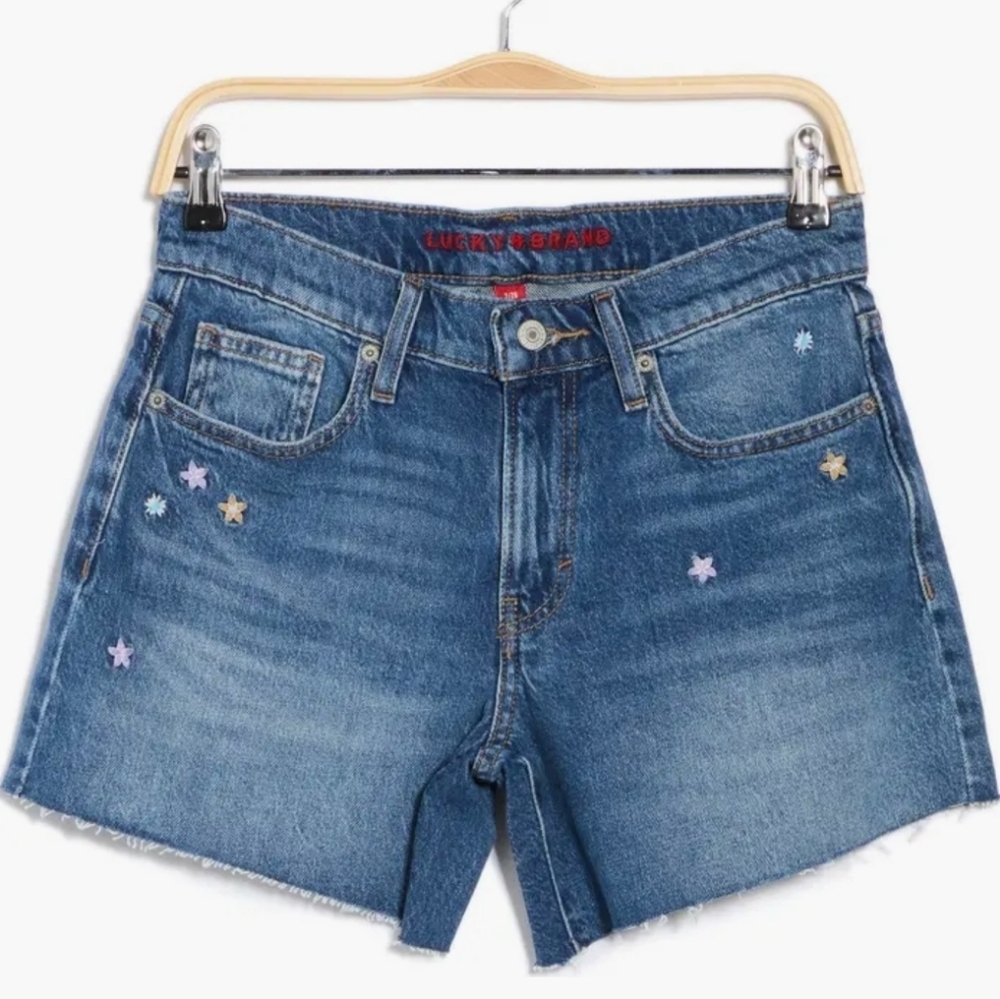 Lucky Brand High-Rise 90s Denim Shorts